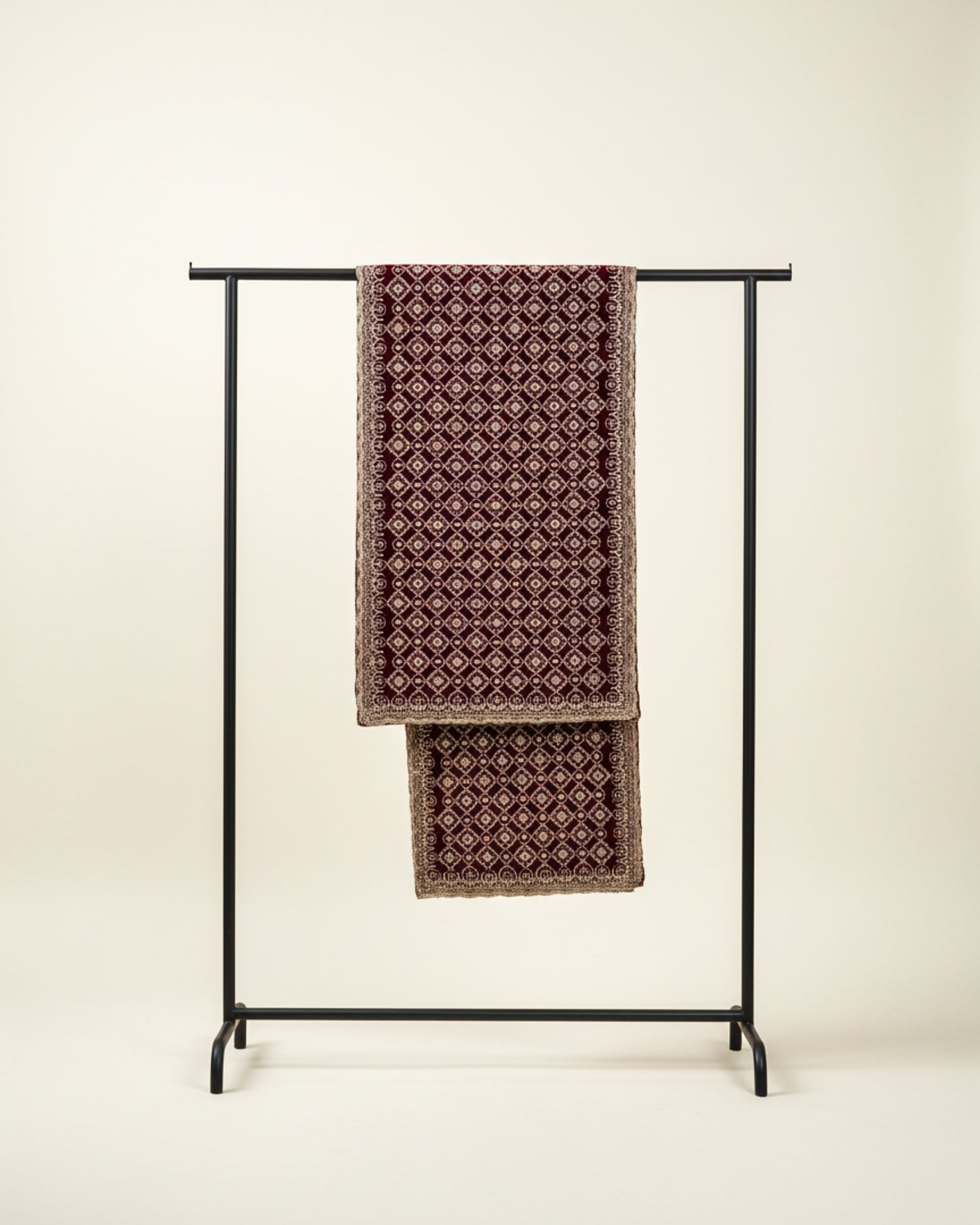 Luxury Embroidered Crystal Velvet Shawl